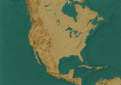 North America Shaded Relief Map By Awoodruff Maps On The Web