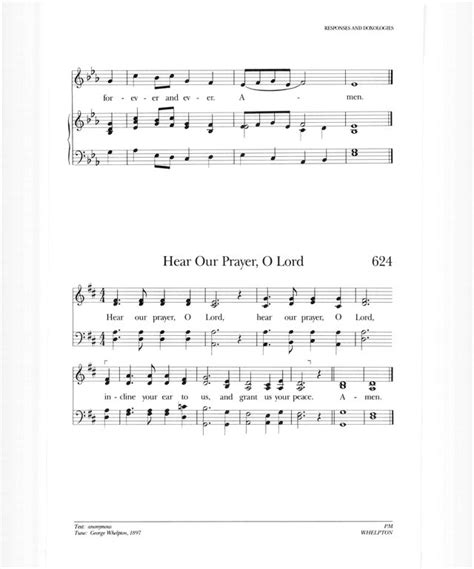 Psalter Hymnal Gray 624 Hear Our Prayer O Lord
