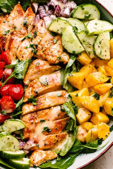 Mango Chicken Salad Recipe With Homemade Dressing Diethood