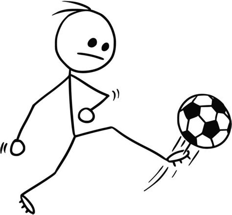 Drawing Of The Soccer Poses For Illustrations Royalty Free Vector