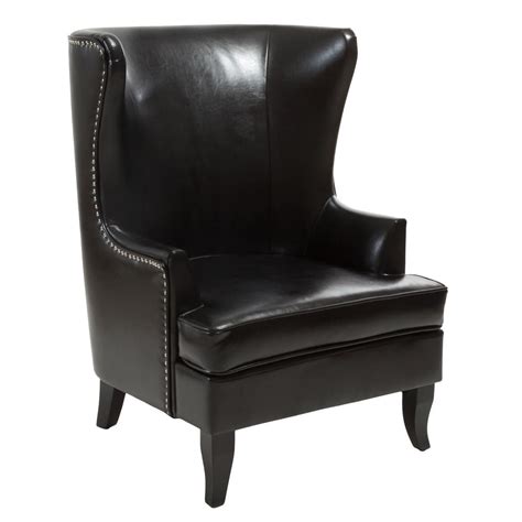 More glamorous than modern office chair options, a wing chair is both super comfortable and incredibly impressive when paired with a luxurious wooden desk. Noble House Canterburry Black Bonded Leather High Back ...