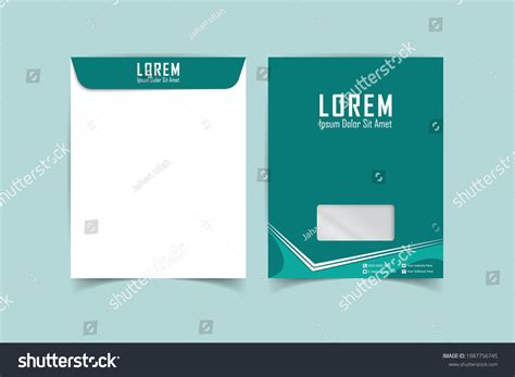 Envelope Template A4 Envelope Design Front Stock Vector Royalty Free