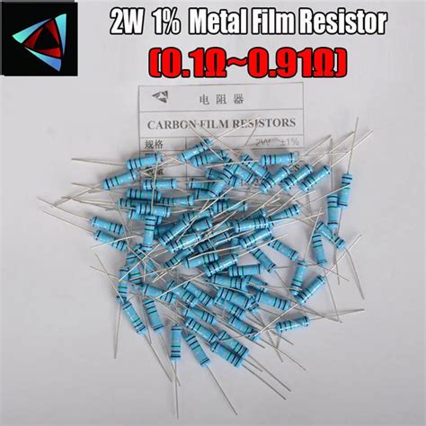 20pcs 2w Metal Film Resistor 1 2w 01 02 033 022 036 039 043 0