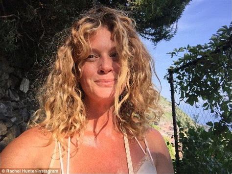 Rachel Hunter Goes Makeup Free And Shows Off Her Wildly Untamed Locks