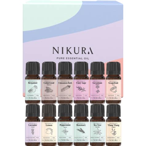 Nikura 12 X 10ml Essential Oils 100 Pure Advanced Gift Set