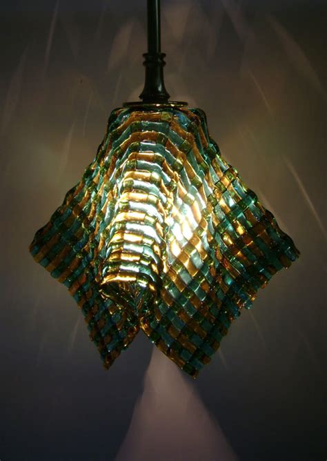 Woven Glass Pendant Light Designer Glass Mosaics
