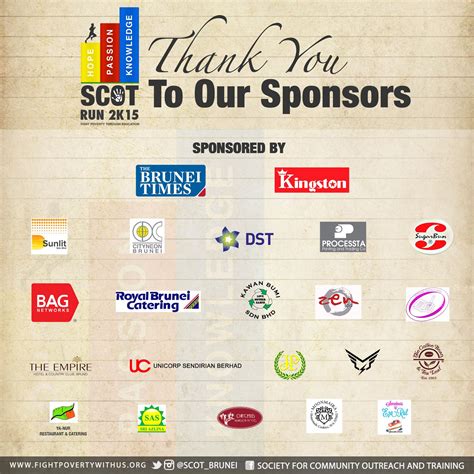 Thank You To Our Sponsors Society For Community Outreach And Training