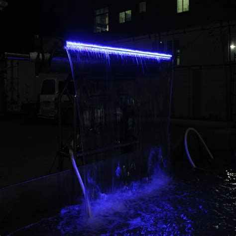 Outdoor Led Light Swimming Pool Waterfall Fountain Stainless Steel