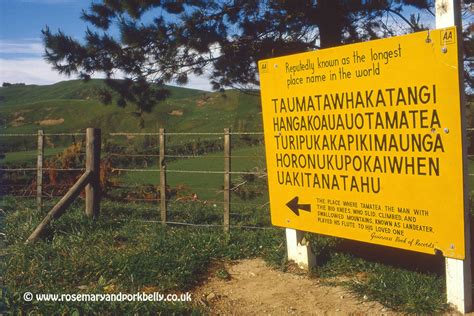 The Longest Place Name In The World Porangahau New Zealand Atlas