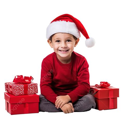 Child Is Waiting For A Christmas Present From Santa Claus Christmas
