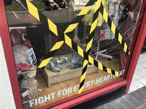 call for action after another town centre window smashed by vandals