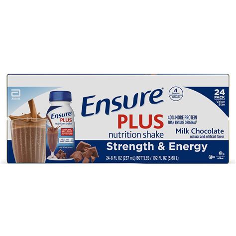 The Ensure Plus Nutrition Milk Chocolate Meal Replacement Shakes With