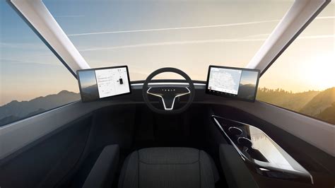Inside Teslas Semi Truck Featuring Multiple Screens One Touch