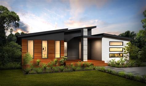 Contempo 1 Split Skillion Roof Modern Contemporary Home Plans