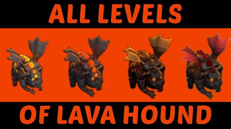 Level 1 To Level 6 Lava Hound All Levels Comparison All Levels