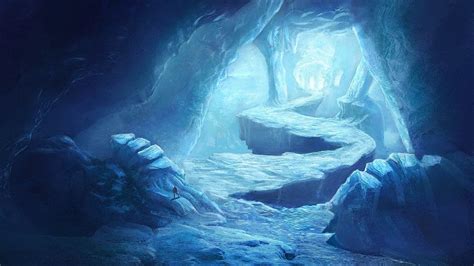 Ice Cave By Wiredhuman On Deviantart Fantasy City Fantasy Places