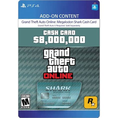 Solve your money problem and help get what you want across. Grand Theft Auto V Online: Megalodon Shark Cash Card $8,000,000 PlayStation 4 [Digital ...