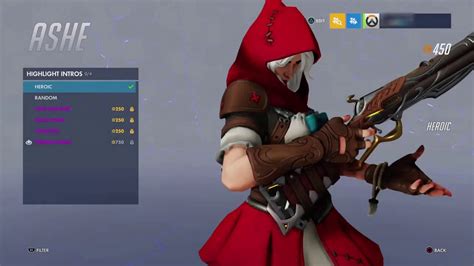 Overwatch Ashe Little Red Skin And Weapon Overview Youtube