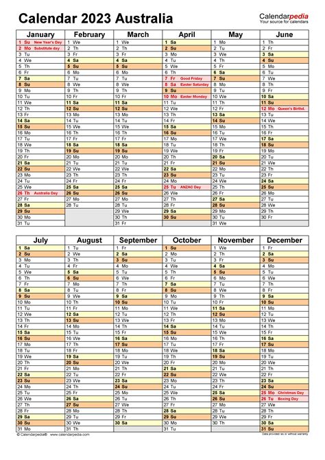 Kalender 2021 kostenlos downloaden und ausdrucken. Australia Calendar 2023 - Free Printable PDF templates