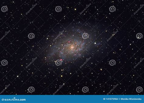 Messier 33 Triangulum Galaxy In The Constellation Triangulum Stock