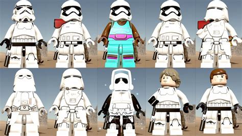 All Stormtrooper Characters In Lego Star Wars The Force Awakens Youtube