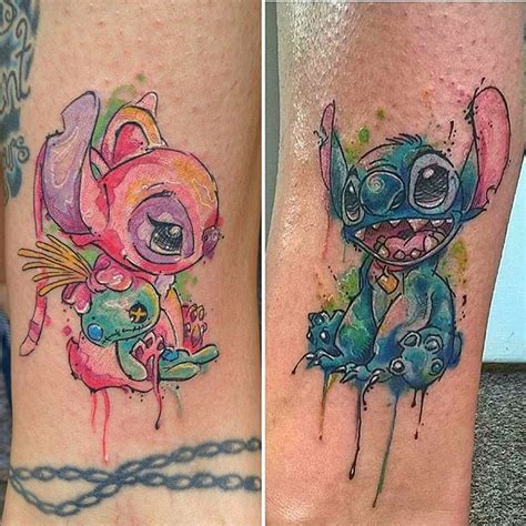 Stitch And Angel Tattoos Surfartdrawingideas