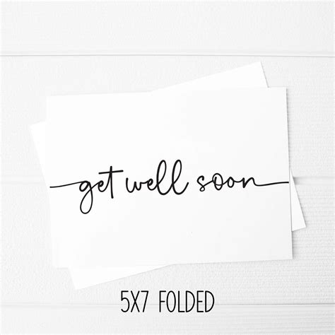 Get Well Soon Printable Card Digital Minimalist Card Feel Better Quickly Illness Card