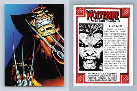 Fox Like 4 Wolverine From Then Til Now Ii 1992 Comic Images Trading Card