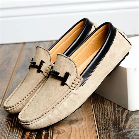 Mens Top Brand Fashion Casual Soft Loafers Suede Boat Shoes Male