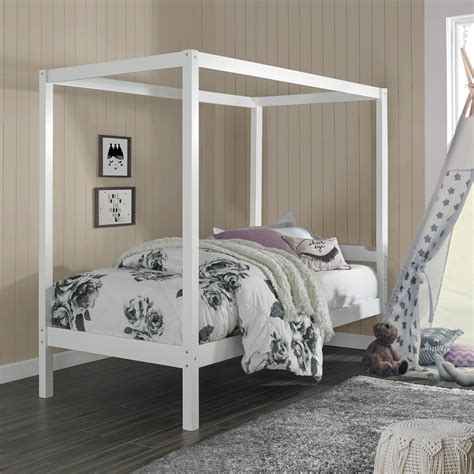 Hillsdale Kids And Teen Sutton Twin Wood Canopy Bed White Walmart