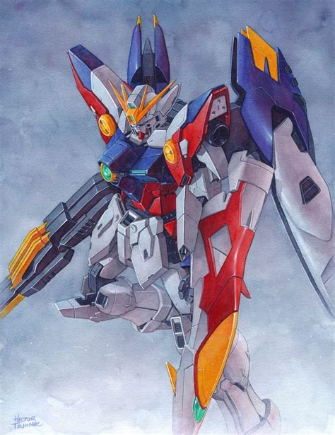 Wing Gundam Zero And Wing Gundam Proto Zero Gundam And 1 More Drawn