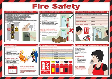 Fire Safety Poster Health And Safety Signs
