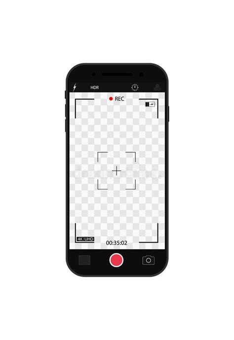 Camera Interface In Phone Screen Photo Video Ui In Cellphone App For