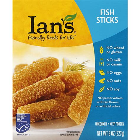 Ians Gluten Free Fish Sticks Meals And Entrees Uncle Giuseppes