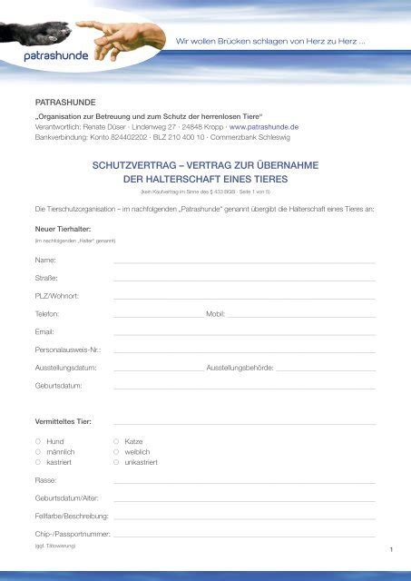 Für rüden beträgt die schutzgebühr 330,00 euro, für hündinnen 350,00 euro. Kurzer Kaufvertrag Hund