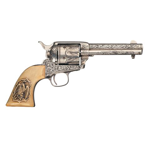 Colt 44 Henry Rimfire Single Action Army Revolver With Custom Engraving