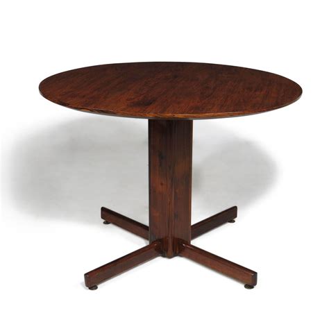 Rosewood Round Pedestal Base Dining Table For Sale At 1stdibs