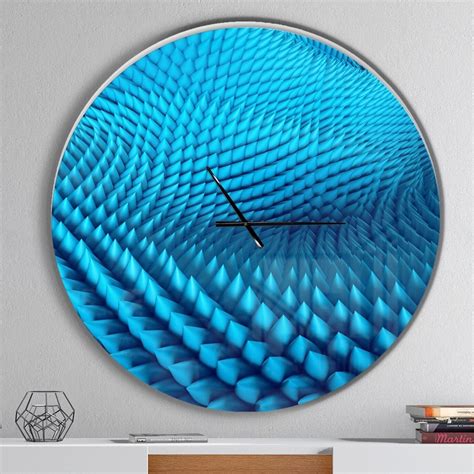 Design Art Designart Abstract Blue Wavy Background Oversized Modern