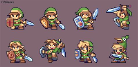 Legend Of Zelda Link Designs Pixel Art Characters Pixel Characters