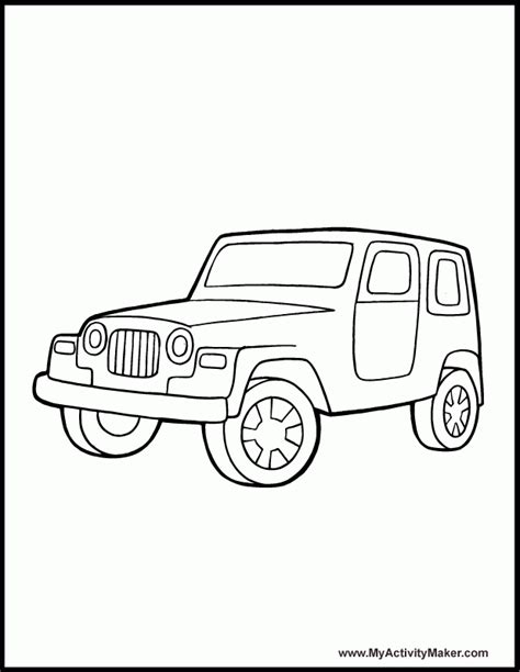 Coloring Pages Printable Jeep