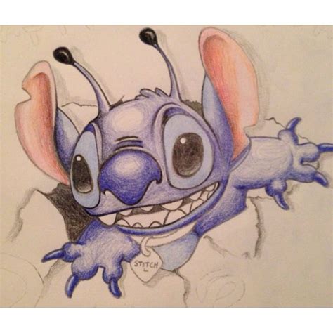 Just For Fun Colored Pencil Drawing Of Stitch From Lilo And Stitch