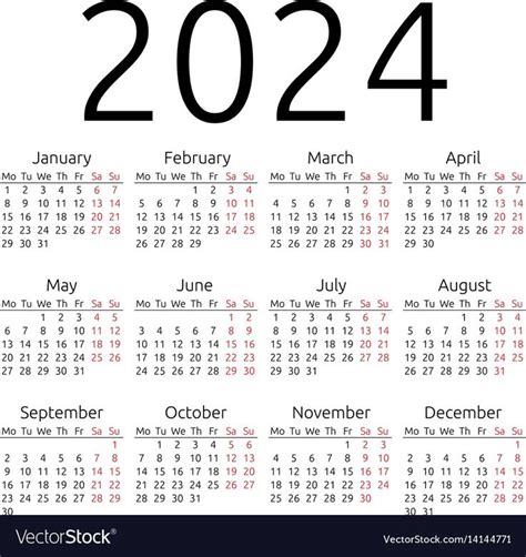 2024 Calendar At A Glance Printable High Quality 2024 Printable Calendar