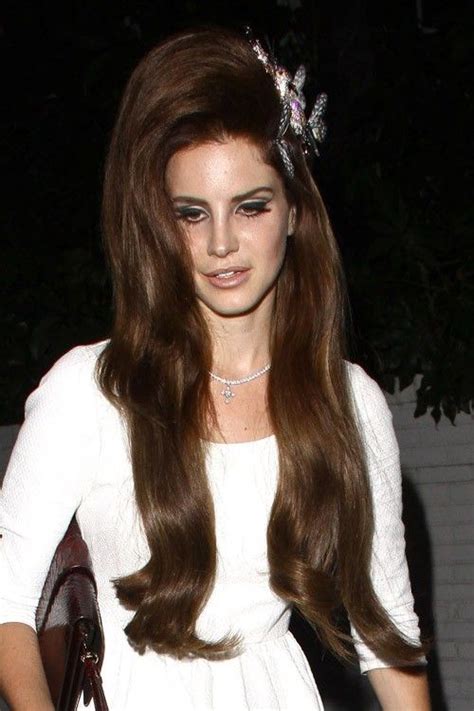 Lana Del Rey Wavy Medium Brown Bouffant Long Layers Hairstyle Lana