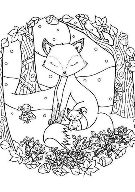 Printable Fox Coloring Pages