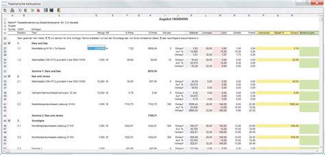 Kalkulationsschema Vorlage Excel Vorlage Preiskalkulation Für