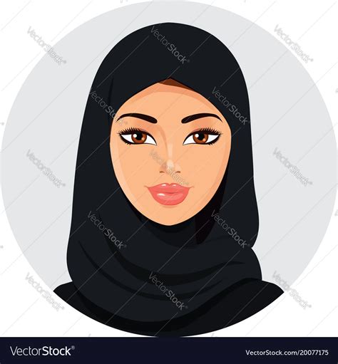 Online magazine providing daily fashion tips, latest trends, outfit. Hijab style beautiful arabic muslim woman Vector Image