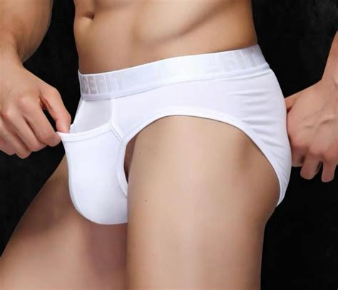 Men Soft Modal Brief With Horizontal Fly Underwear Mens Fashion Bottoms New Underwear On
