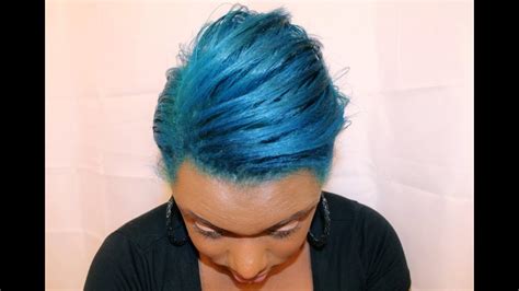 I Bleach And Dye Natural Hair Aqua Blue Ion Color