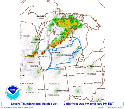On average, one to two tornado warnings and five to 10 severe thunderstorm warnings per county per year in wisconsin's southern counties,. SEVERE THUNDERSTORM WATCH FOR PORTIONS OF NORTHEAST ...