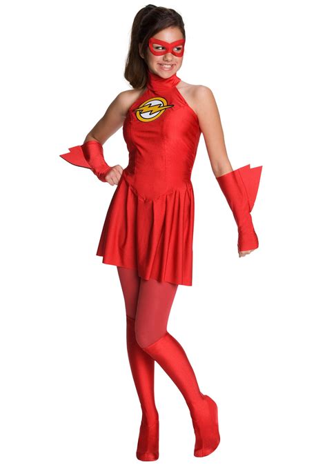 Girls Flash Costume Diy Superhero Costume Superhero Costumes Female Halloween Costumes For
